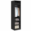 vidaXL Kleiderschrank mit Regal Schwarz Eichen-Optik 50 x 50 x 200 cm