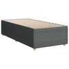 vidaXL Boxspringbett mit Matratze Dunkelgrau 80x200 cm Stoff