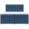 vidaXL Boxspringbett mit Matratze Blau 200x200 cm Stoff