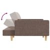 vidaXL Schlafsofa 2-Sitzer mit 2 Kissen & Hocker Taupe Stoff