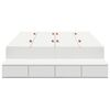 vidaXL Aufbewahrungsbettgestell mit Speicher Weiß 120 cm Holzwerkstoff