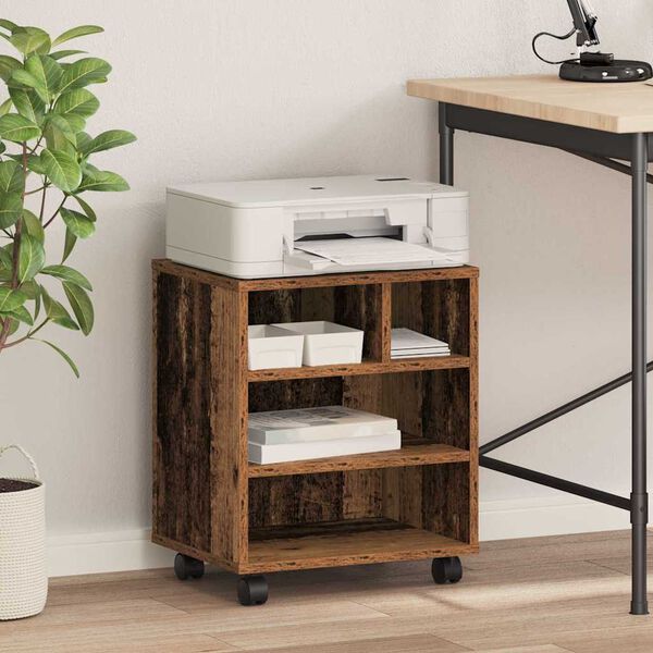 vidaXL Druckerständer Altholz 41 x 32 x 48 cm Holzwerkstoff