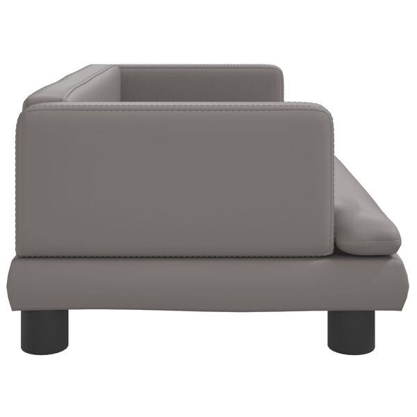 vidaXL Hundebett Grau 80x45x30 cm Kunstleder