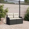 vidaXL Gartensofa Schwarz 121 x 62 x 69cm Poly-Rattan