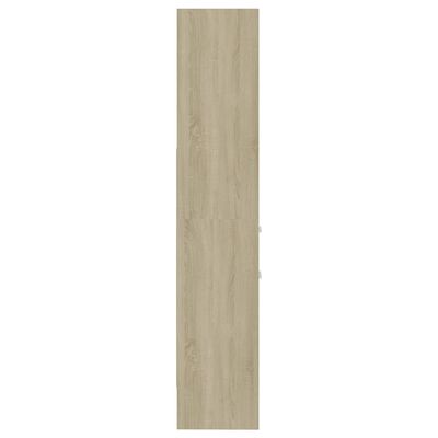 vidaXL Bücherregal Weiß Sonoma-Eiche 40x35x180 cm Holzwerkstoff