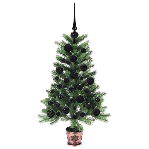 vidaXL Weihnachtsbaum mit 150 LEDs mit Ständer Grün 90 cm PE