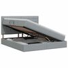 vidaXL Aufbewahrungsbett mit Matratze Hellgrau 140 x 200 cm Stoff