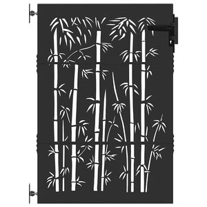 vidaXL Gartentor Schwarz 85 x 125 cm Pulverbeschichteter Stahl