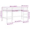 vidaXL Kinderhochbett mit Leiter Wachsbraun 80x200cm Massivholz Kiefer