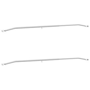 vidaXL geeignet f&uuml;r flache Planenhalterung 2 pcs Silber 130-210 cm