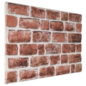 vidaXL Wandpaneele 10 stk. 100 x 50 cm Dunkelbraun und Wei&szlig; EPS-Schaum