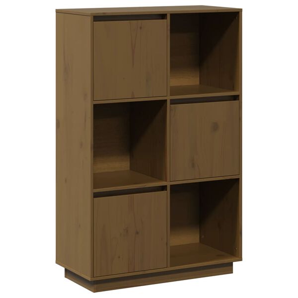 vidaXL Highboard Honigbraun 74x35x117 cm Massivholz Kiefer