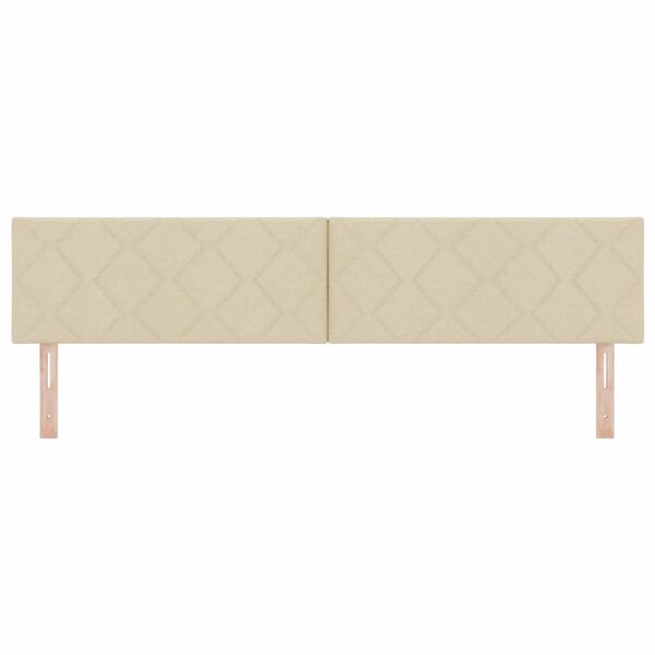 vidaXL Kopfteil mit Kopfteil Creme 200 cm Kunstleder