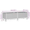 vidaXL Pflanzkasten mit Rollen Hellgrau 160x50x54 cm PP