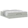 vidaXL Ottoman-Bett mit Matratze Hellgrau 160x200 cm Samt