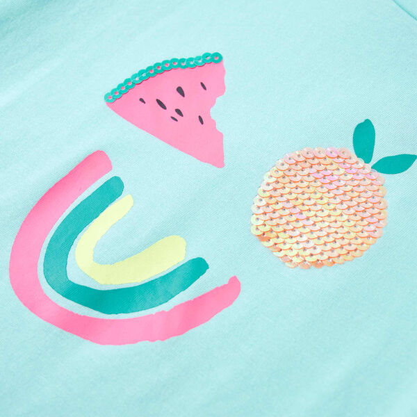 Kinder-T-Shirt Helles Minzgrün 104