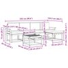 vidaXL Outdoor-Sofagarnitur 6 pcs Natur und Creme Massivholz Akazie
