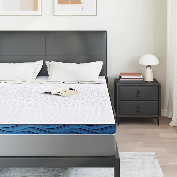 vidaXL Matratzenauflage Wei&szlig; 140 x 190 cm Jacquard-Stoff