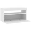 vidaXL TV-Schrank mit LED-Leuchten Weiß 75x35x40 cm