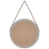 vidaXL Wandspiegel mit Riemen Silbern &Oslash; 45 cm