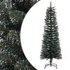 vidaXL K&uuml;nstlicher Weihnachtsbaum mit St&auml;nder Schlank Gr&uuml;n 120 cm PVC
