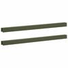 vidaXL Garten-Abdeckprofil 2 stk. 100 x 5 x 5 cm Stahl Olivgr&uuml;n