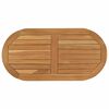 vidaXL Tischplatte 80 x 40 x 2,5 cm Oval Massives Teakholz Natur