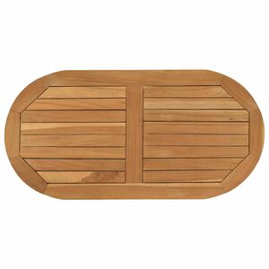 vidaXL Tischplatte 80 x 40 x 2,5 cm Oval Massives Teakholz Natur