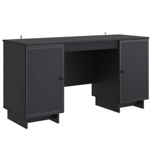 vidaXL Schreibtisch Schwarz Holzwerkstoff 142,5 x 50 x 75 cm