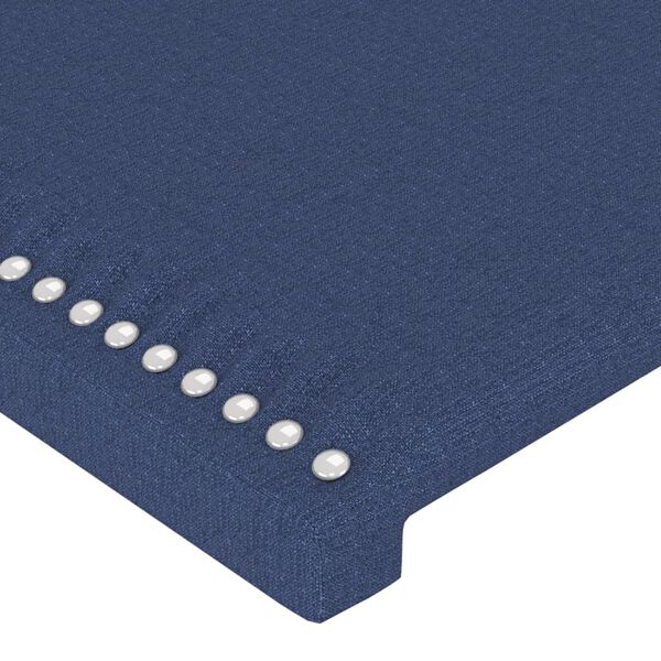 vidaXL Kopfteile Blau 200x5x78/88 cm Stoff