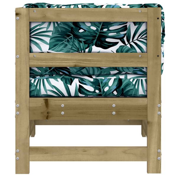 vidaXL Ecksofa mit Kissen Kiefernholz Imprägniert