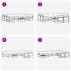vidaXL Outdoor-Sofagarnitur mit Kissen 10 pcs Nat&uuml;rlich und Hellgrau