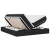 vidaXL Aufbewahrungsbett mit Matratze Schwarz 200 x 200 cm Polyester