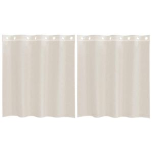 vidaXL Voile Vorh&auml;nge mit &Ouml;sen 2 Stk. Creme 140x140 cm