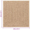 vidaXL Teppich ZIZUR Beige 240x240 cm Jute-Optik Indoor und Outdoor