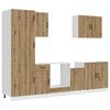 vidaXL 7-tlg. K&uuml;chenschrank-Set Lucca Artisan-Eiche Holzwerkstoff