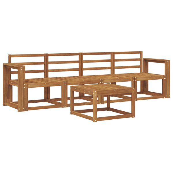vidaXL Outdoor-Sofagarnitur 5 pcs Natur Massivholz Akazie