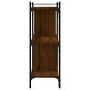 vidaXL Bücherregal 3 Böden Braun Eichen-Optik 76x32x88cm Holzwerkstoff