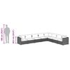 vidaXL 8-tlg. Garten-Lounge-Set mit Kissen Poly Rattan Braun