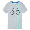 vidaXL Kinder-Kurzarmshirt Grau 140