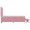 vidaXL Boxspringbett mit Matratze mit Kopfteil Rosa 80 x 200 cm Samt
