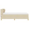 vidaXL Boxspringbett mit Matratze Creme 100 x 200 cm Stoff