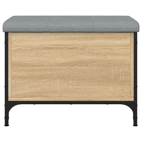 vidaXL Sitzbank mit Stauraum Sonoma-Eiche 62x42x45 cm Holzwerkstoff