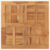 vidaXL Tischplatte Massivholz Teak Quadratisch 80&times;80&times;2,5 cm