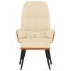 vidaXL Relaxsessel mit Hocker Cremewei&szlig; Stoff