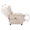 vidaXL Massagesessel mit Kissen Creme 93,5 x 67,5 x 101,5 cm Stoff