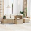 vidaXL Garten Essgruppe mit Kissen 6 pcs Beige und Creme