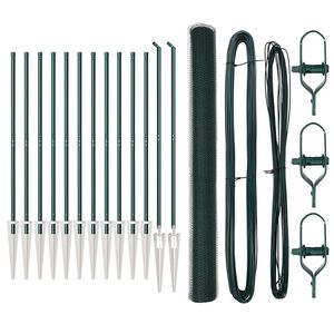 vidaXL Zaunpfosten Gr&uuml;n 25 x 1,5 m (13 mm Maschenweite) Stahl