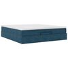vidaXL Ottoman-Bett mit Matratze Dunkelblau 160x200 cm Samt