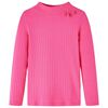 Kinder-Langarmshirt Rippstrick Knallrosa 116
